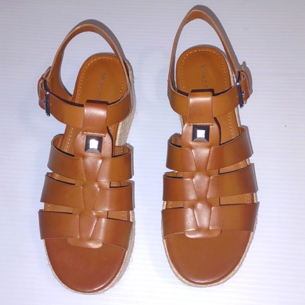 👣MARC FISHER Joven Espadrille Wedge Sandal in Natural Beige - Picture 9 of 17